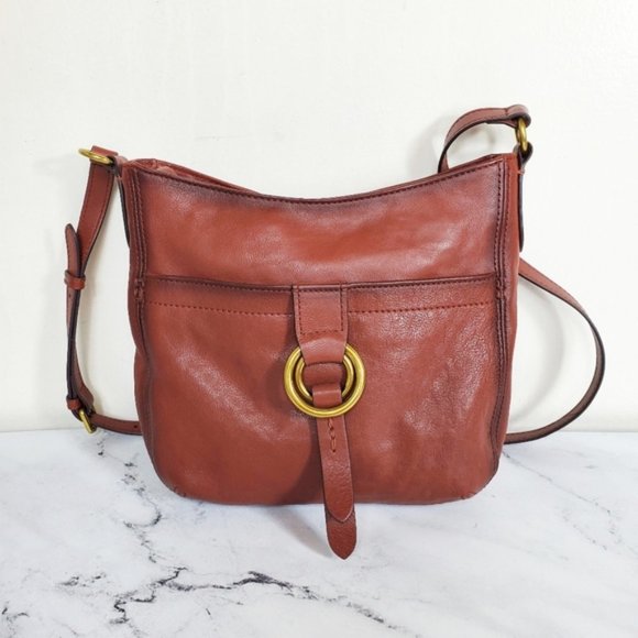 Frye Handbags - FRYE Modern Ring Cognac Crossbody